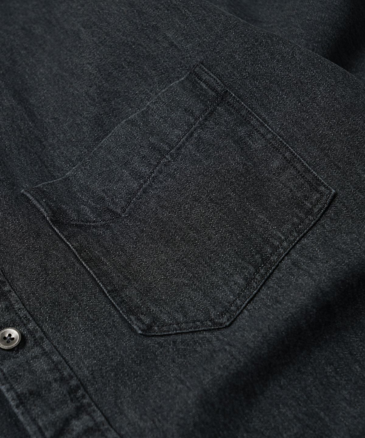 프리즘웍스(FRIZMWORKS) WASHED DENIM WORK SHIRT _ WASHED BLACK