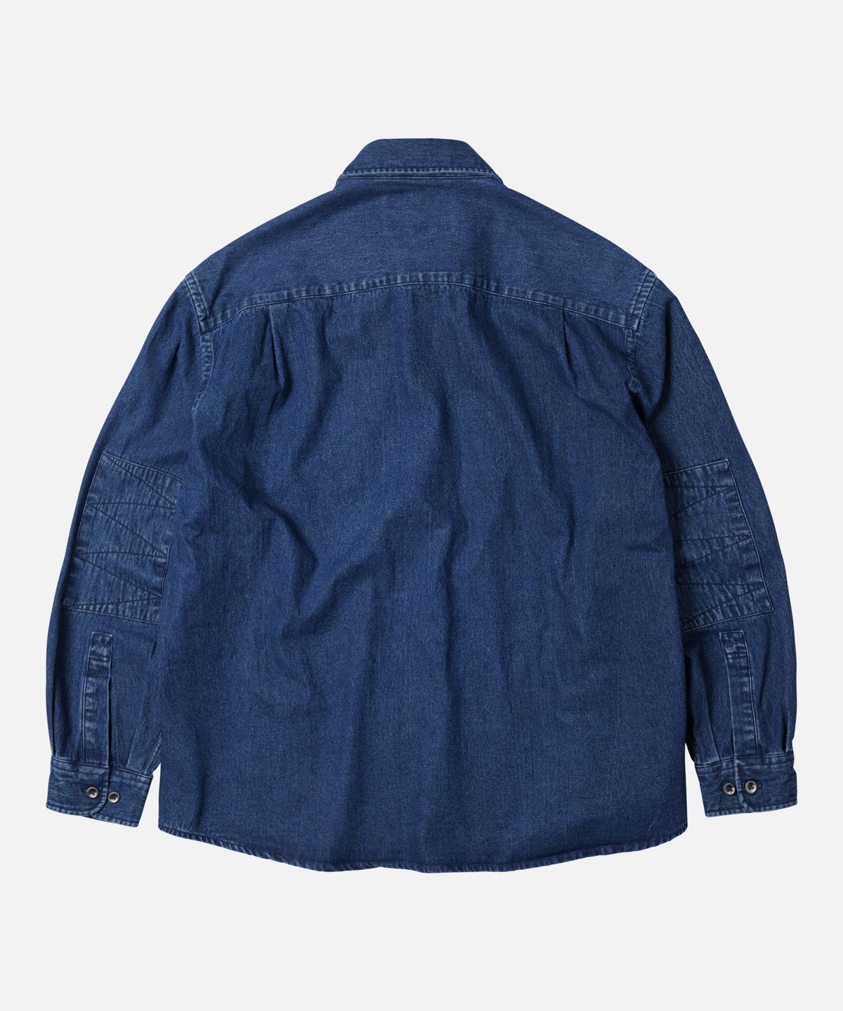 프리즘웍스(FRIZMWORKS) WASHED DENIM WORK SHIRT _ LIGHT BLUE