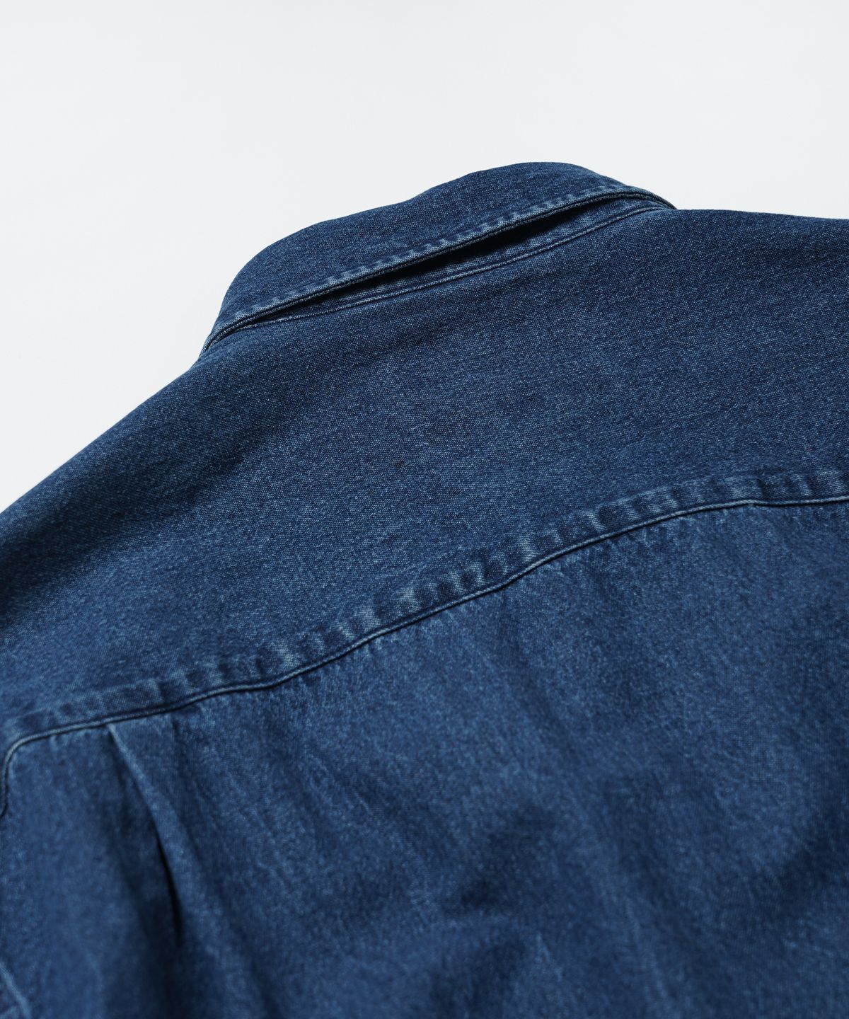 프리즘웍스(FRIZMWORKS) WASHED DENIM WORK SHIRT _ LIGHT BLUE
