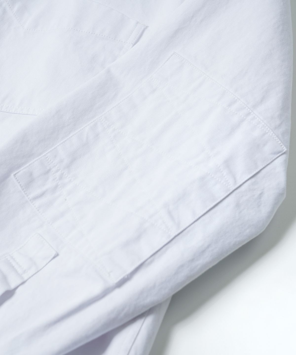 프리즘웍스(FRIZMWORKS) WASHED DENIM WORK SHIRT _ WHITE