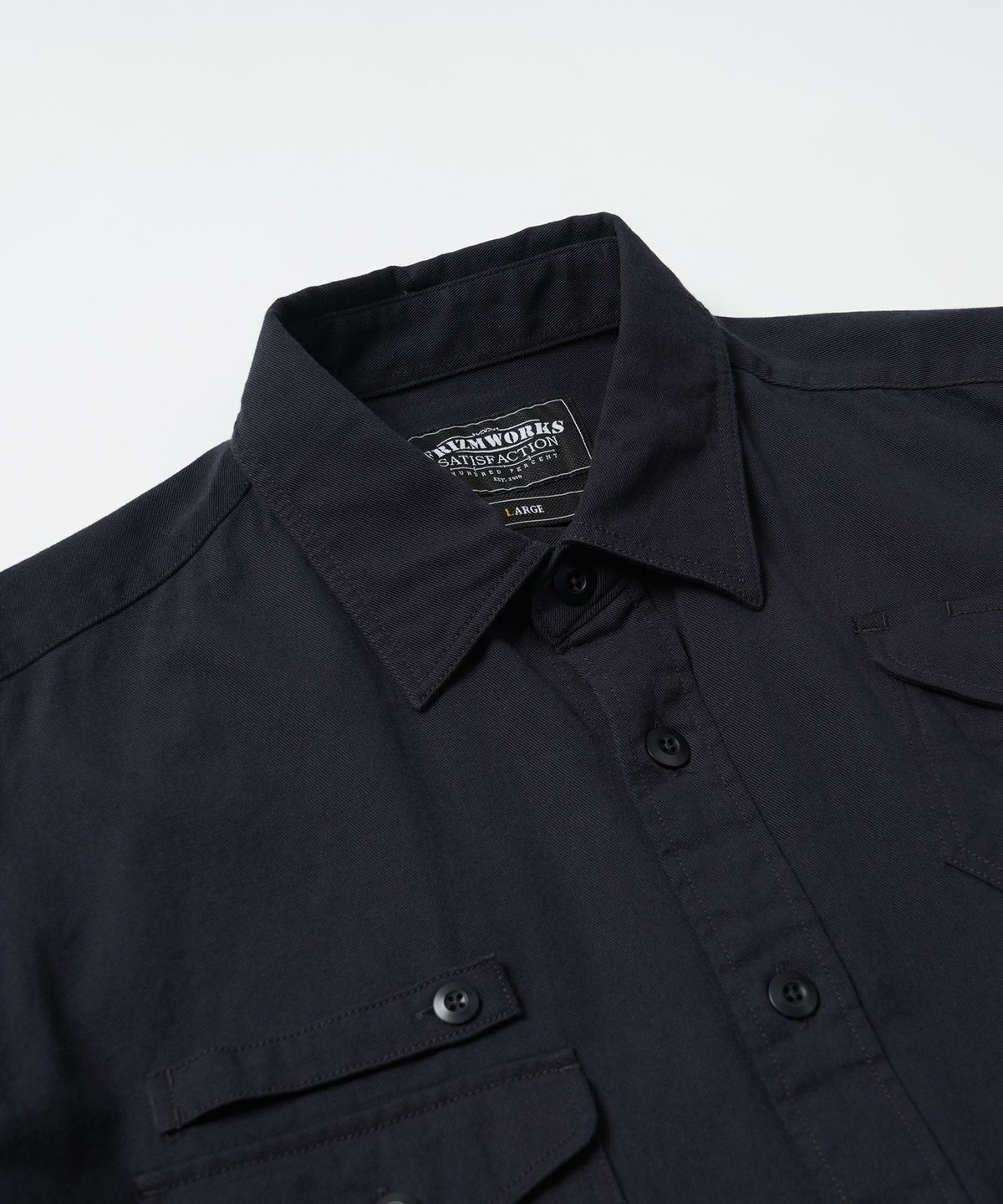 프리즘웍스(FRIZMWORKS) TWILL UTILITY POCKET SHIRT JACKET _ NAVY