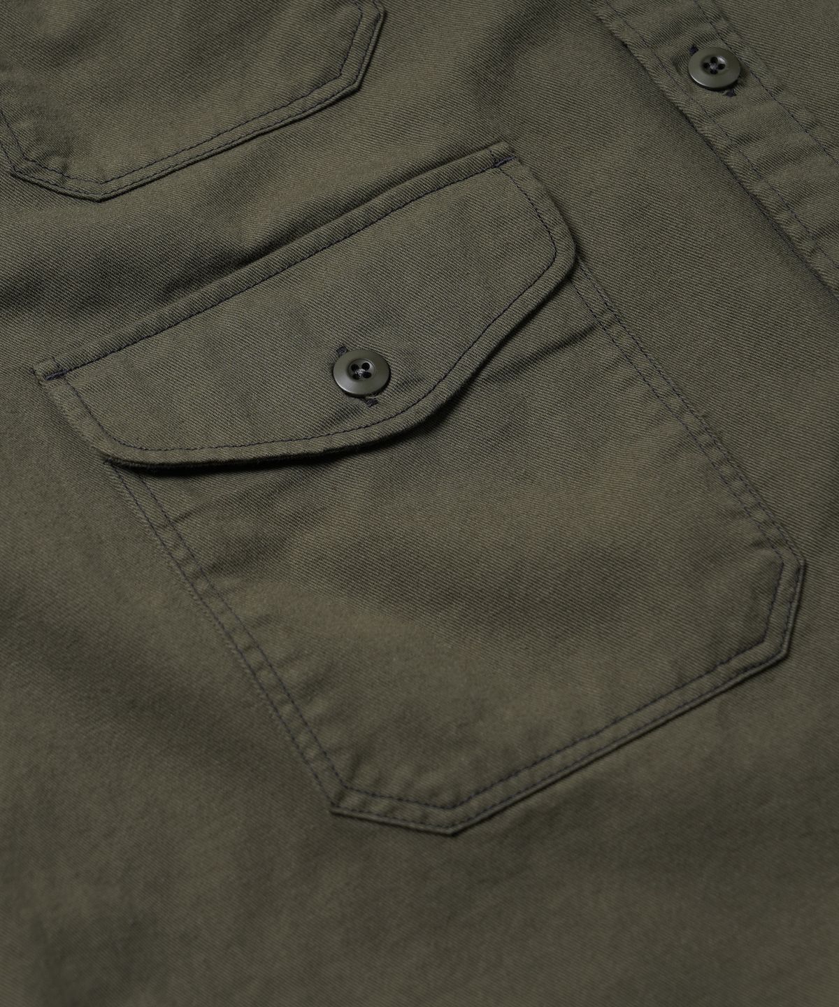 프리즘웍스(FRIZMWORKS) TWILL UTILITY POCKET SHIRT JACKET _ OLIVE