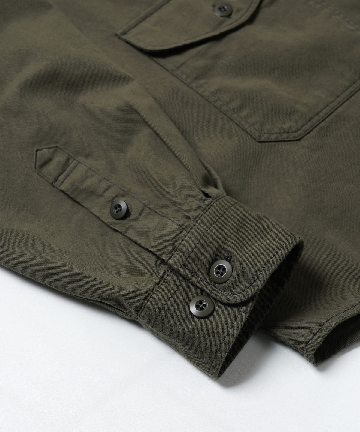 프리즘웍스(FRIZMWORKS) TWILL UTILITY POCKET SHIRT JACKET _ OLIVE