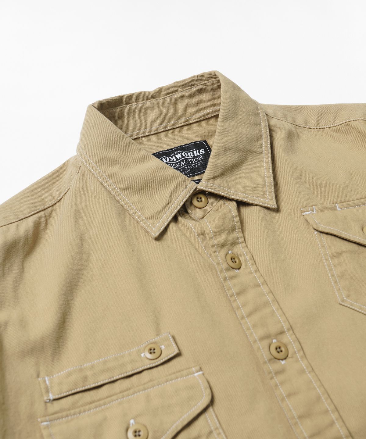 프리즘웍스(FRIZMWORKS) TWILL UTILITY POCKET SHIRT JACKET _ BEIGE