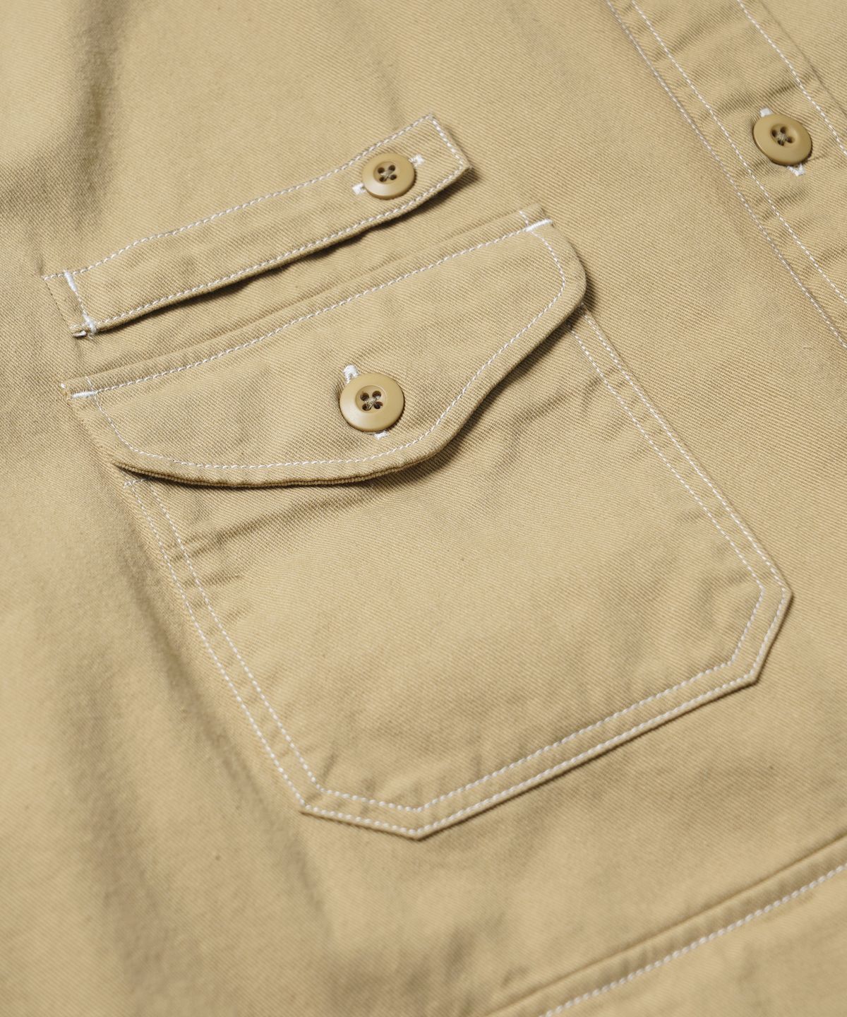프리즘웍스(FRIZMWORKS) TWILL UTILITY POCKET SHIRT JACKET _ BEIGE