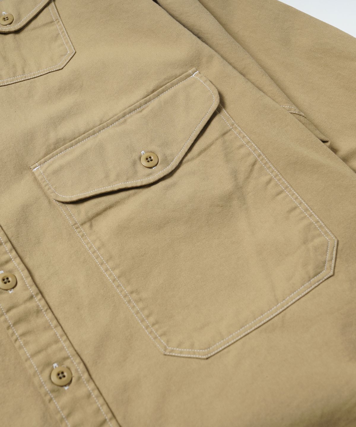 프리즘웍스(FRIZMWORKS) TWILL UTILITY POCKET SHIRT JACKET _ BEIGE
