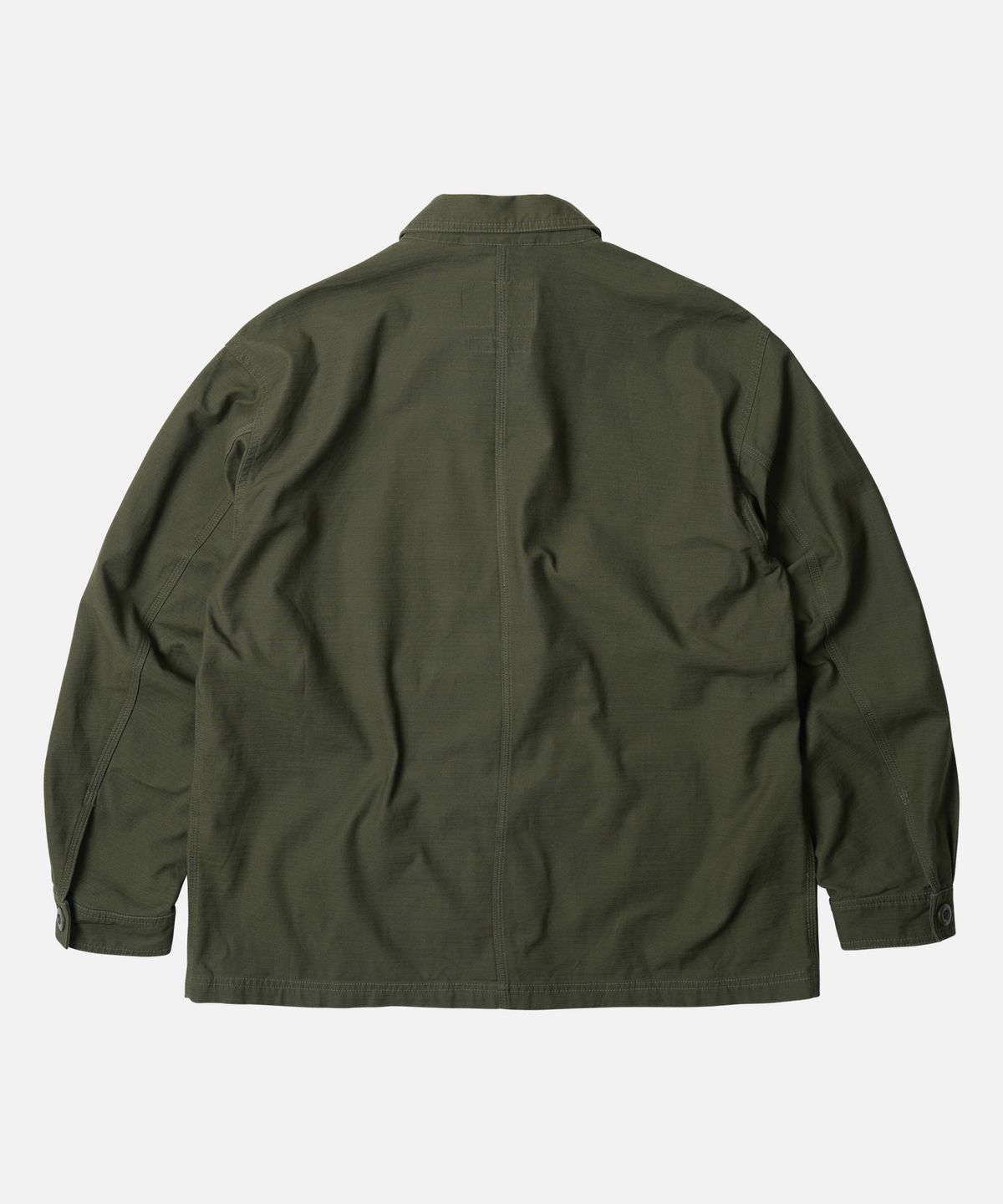 프리즘웍스(FRIZMWORKS) BACKSATIN FRENCH WORK JACKET _ OLIVE