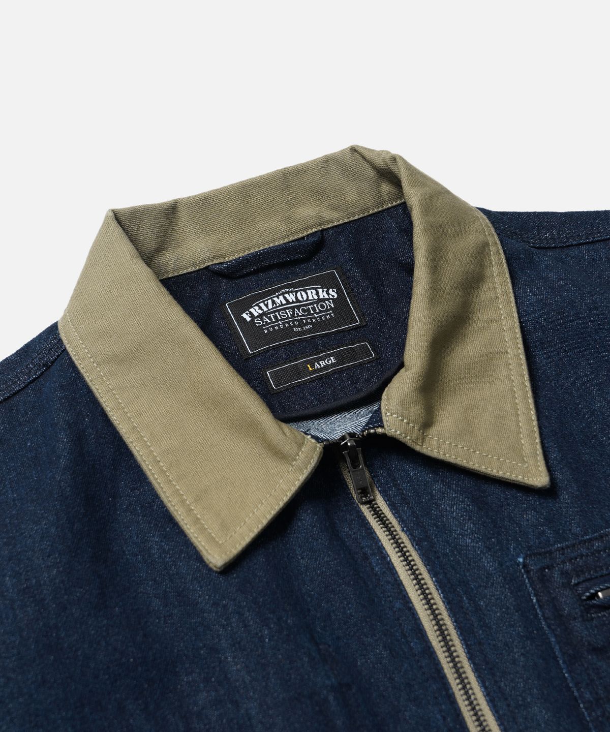 프리즘웍스(FRIZMWORKS) DENIM ZIP UP WORK JACKET _ INDIGO