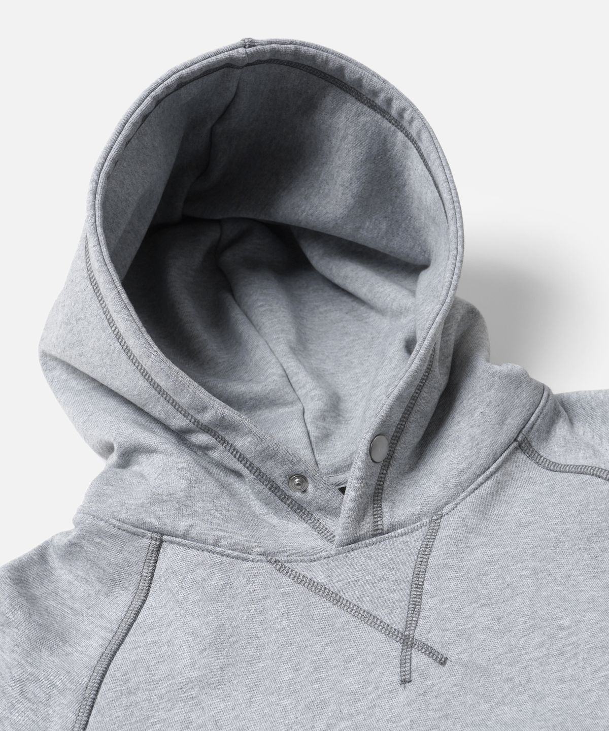 프리즘웍스(FRIZMWORKS) COVER STITCH PULLOVER HOODY _ GRAY