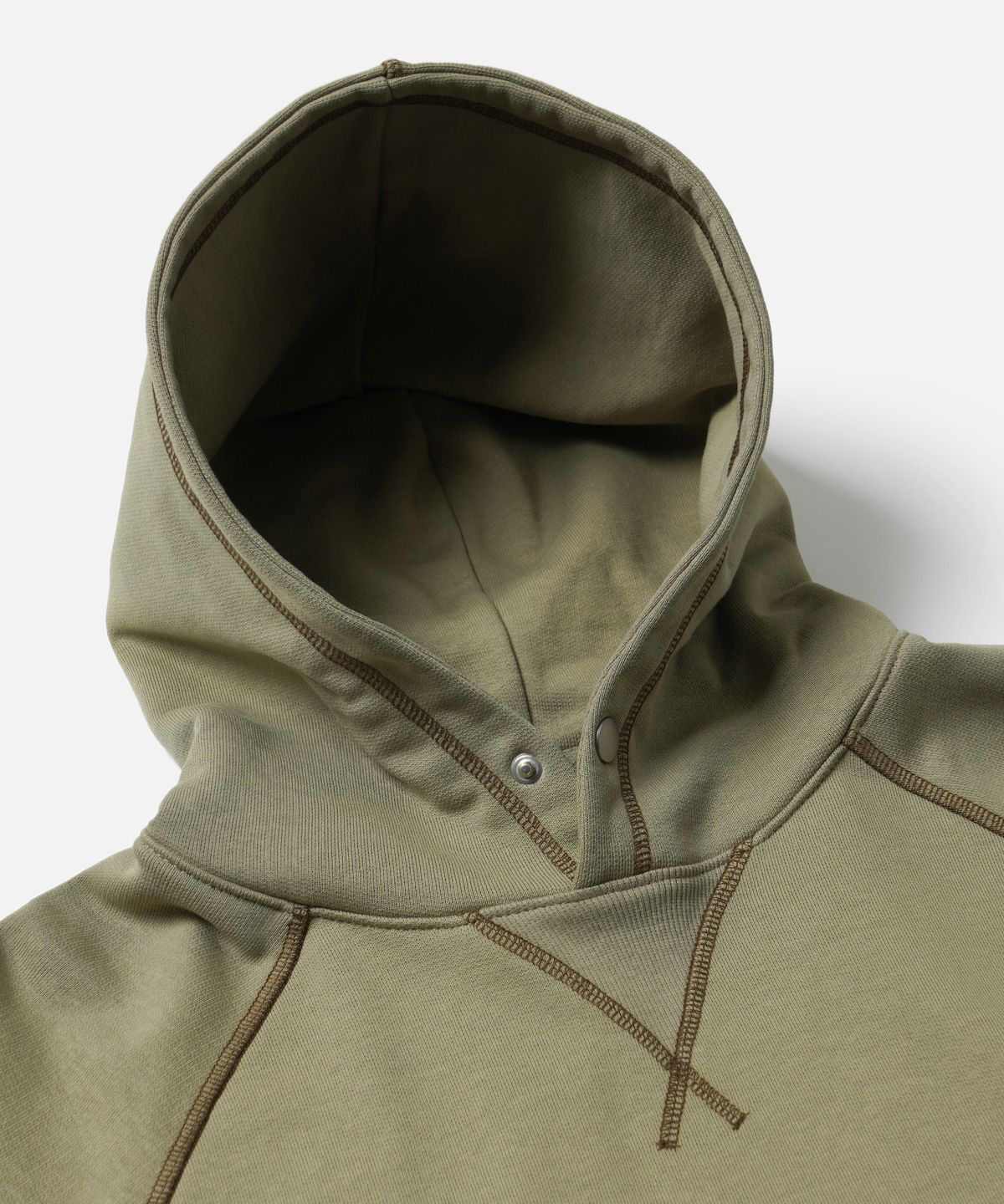 프리즘웍스(FRIZMWORKS) COVER STITCH PULLOVER HOODY _ BEIGE