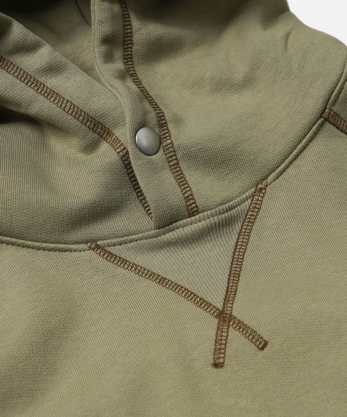 프리즘웍스(FRIZMWORKS) COVER STITCH PULLOVER HOODY _ BEIGE