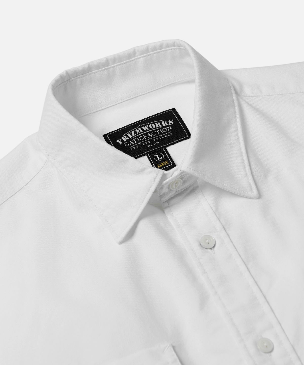 프리즘웍스(FRIZMWORKS) CIGARETTE POCKET CHAMBRAY SHIRT _ WHITE
