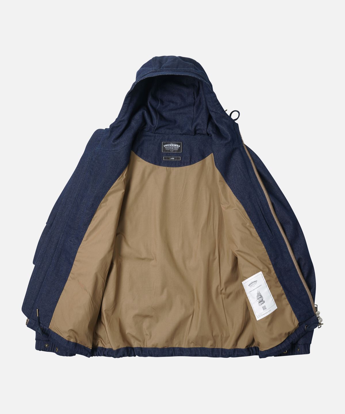 프리즘웍스(FRIZMWORKS) WASHED DENIM HOODED PARKA _ INDIGO