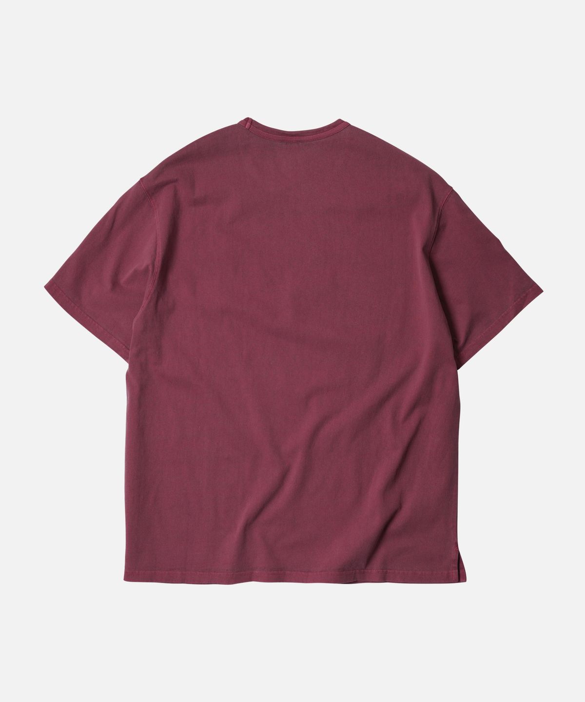 프리즘웍스(FRIZMWORKS) OG PIGMENT DYEING HALF TEE _ BURGUNDY