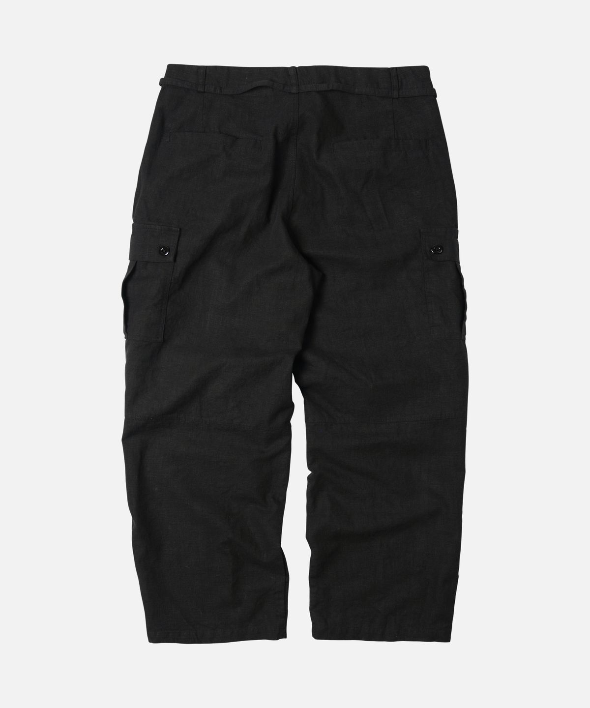 프리즘웍스(FRIZMWORKS) LINEN CARGO PARACHUTE PANTS _ BLACK