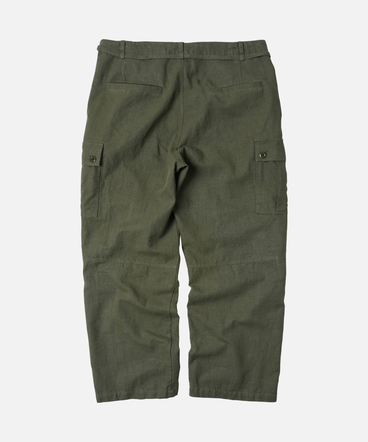 프리즘웍스(FRIZMWORKS) LINEN CARGO PARACHUTE PANTS _ OLIVE