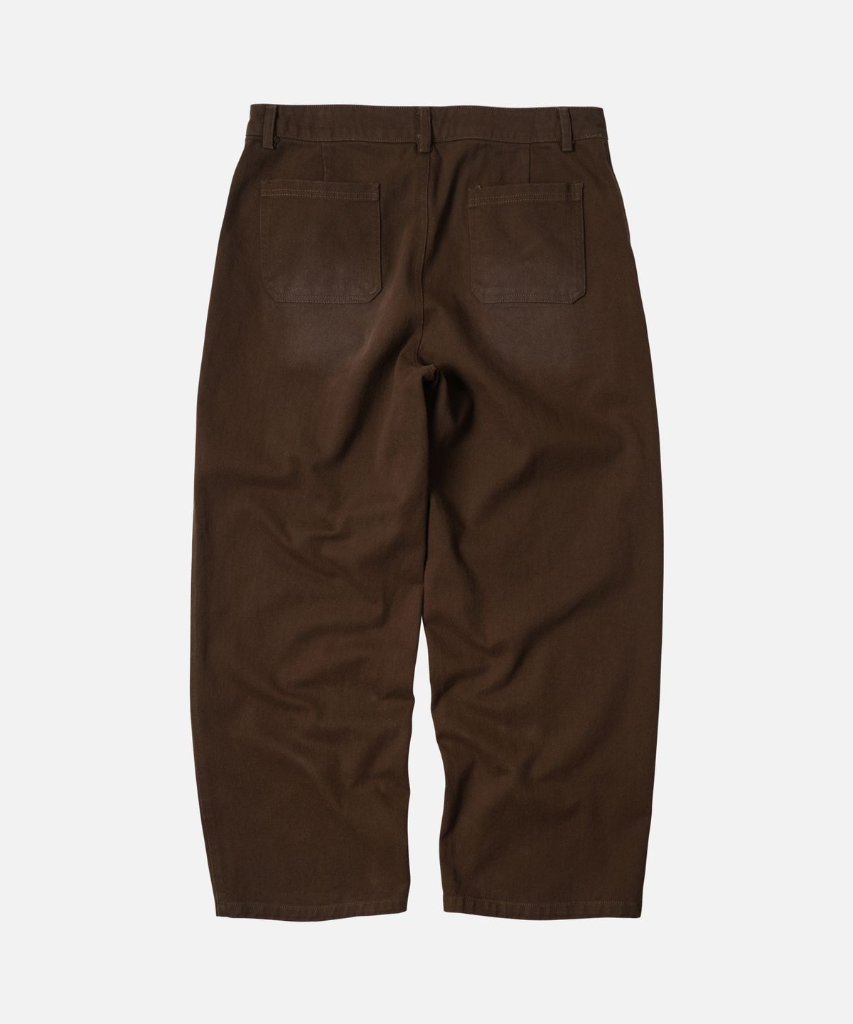 프리즘웍스(FRIZMWORKS) WASHED COTTON ONE TUCK PANTS _ BROWN