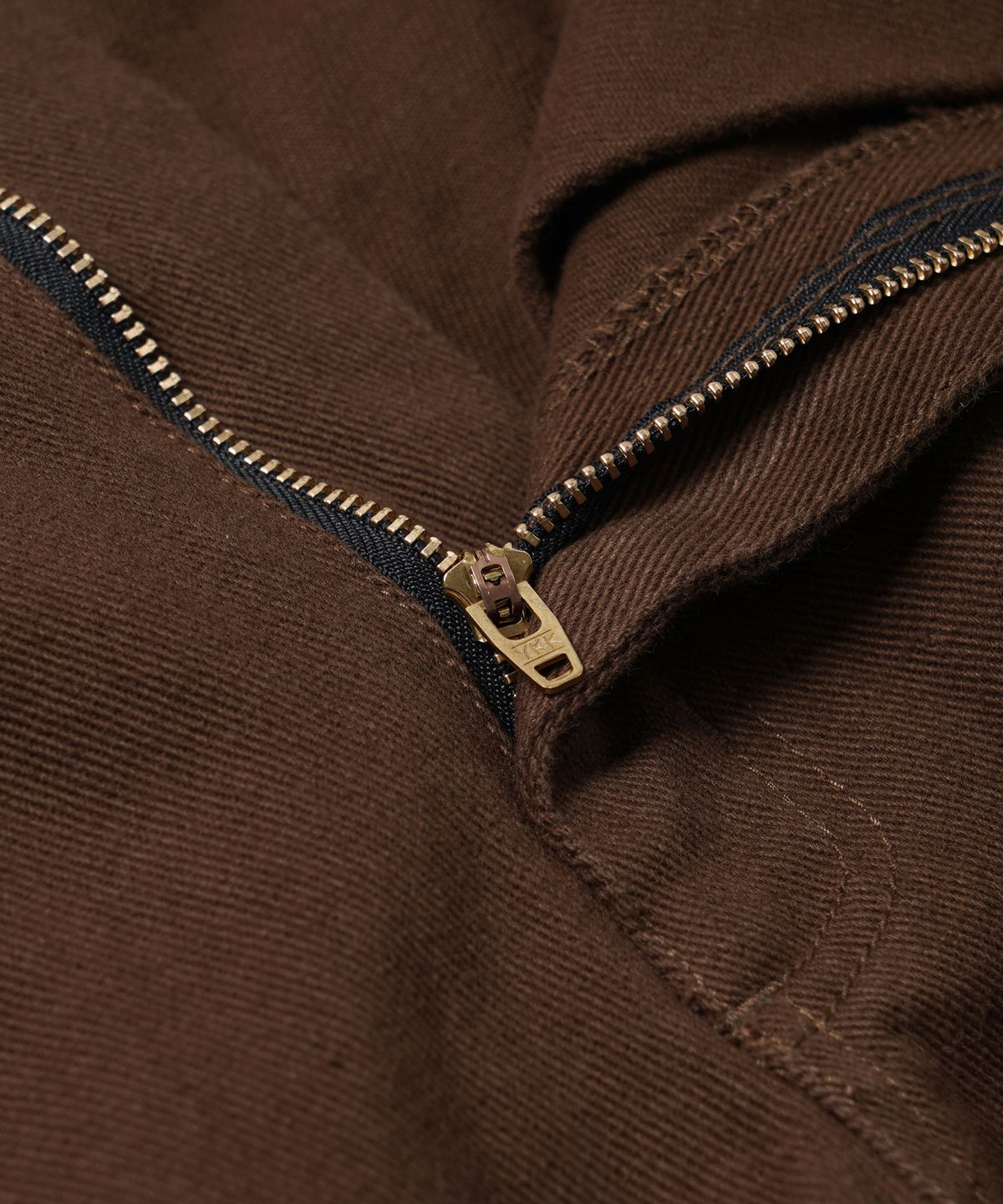 프리즘웍스(FRIZMWORKS) WASHED COTTON ONE TUCK PANTS _ BROWN