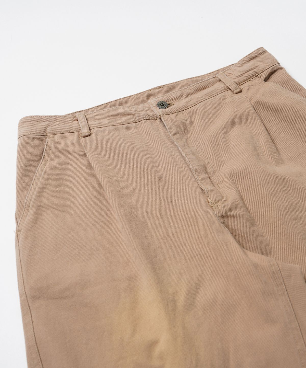 프리즘웍스(FRIZMWORKS) WASHED COTTON ONE TUCK PANTS _ BEIGE