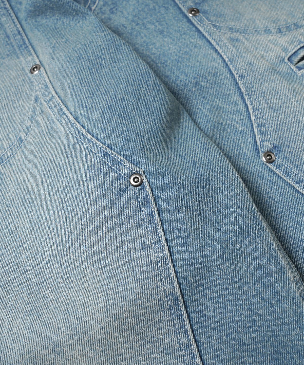 프리즘웍스(FRIZMWORKS) DENIM DOUBLE KNEE PANTS _ LIGHT BLUE