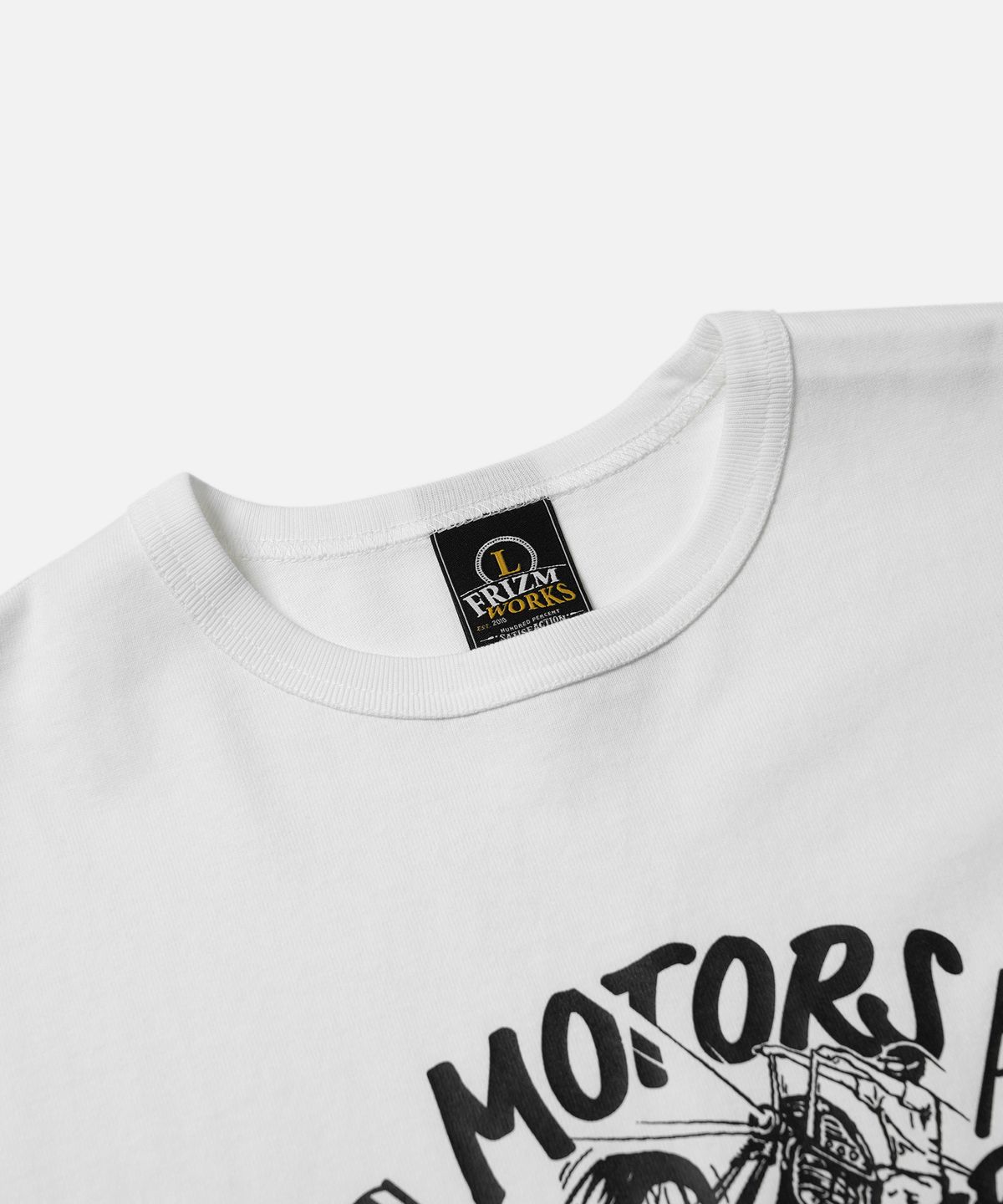 프리즘웍스(FRIZMWORKS) MOTORS SPEEDWAY LONG SLEEVE TEE _ WHITE