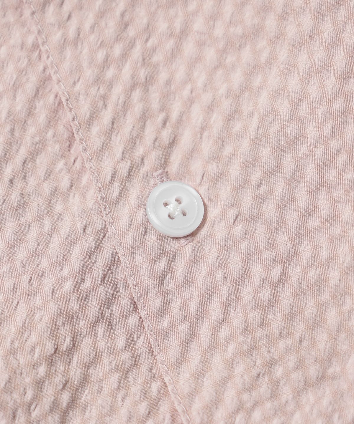 프리즘웍스(FRIZMWORKS) OPEN COLLAR SOLID SEERSUCKER SHIRT _ LIGHT PINK