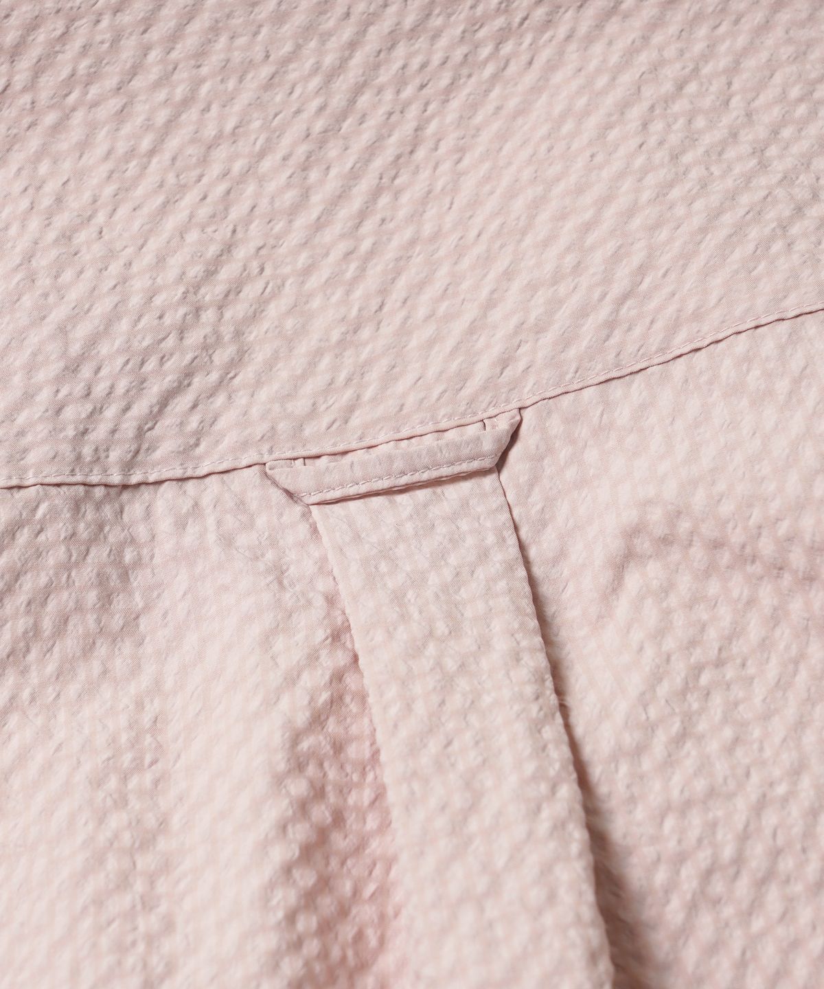 프리즘웍스(FRIZMWORKS) OPEN COLLAR SOLID SEERSUCKER SHIRT _ LIGHT PINK