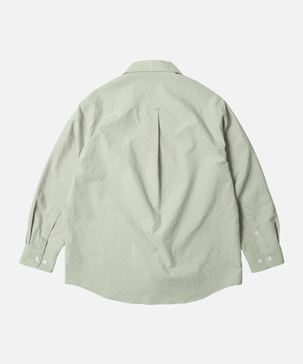 프리즘웍스(FRIZMWORKS) OPEN COLLAR SOLID SEERSUCKER SHIRT _ LIGHT KHAKI