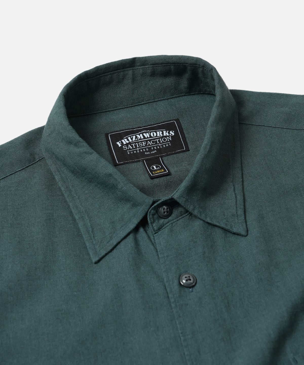 프리즘웍스(FRIZMWORKS) SILKY LINEN RELAXED SHIRT _ TEAL
