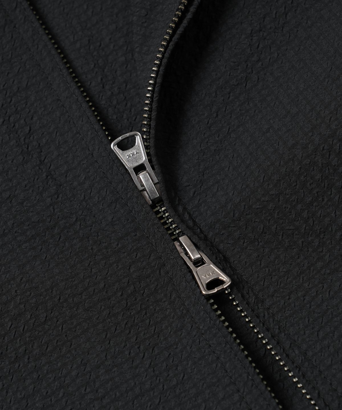 프리즘웍스(FRIZMWORKS) SEERSUCKER BUDDY HARRINGTON JACKET _ BLACK