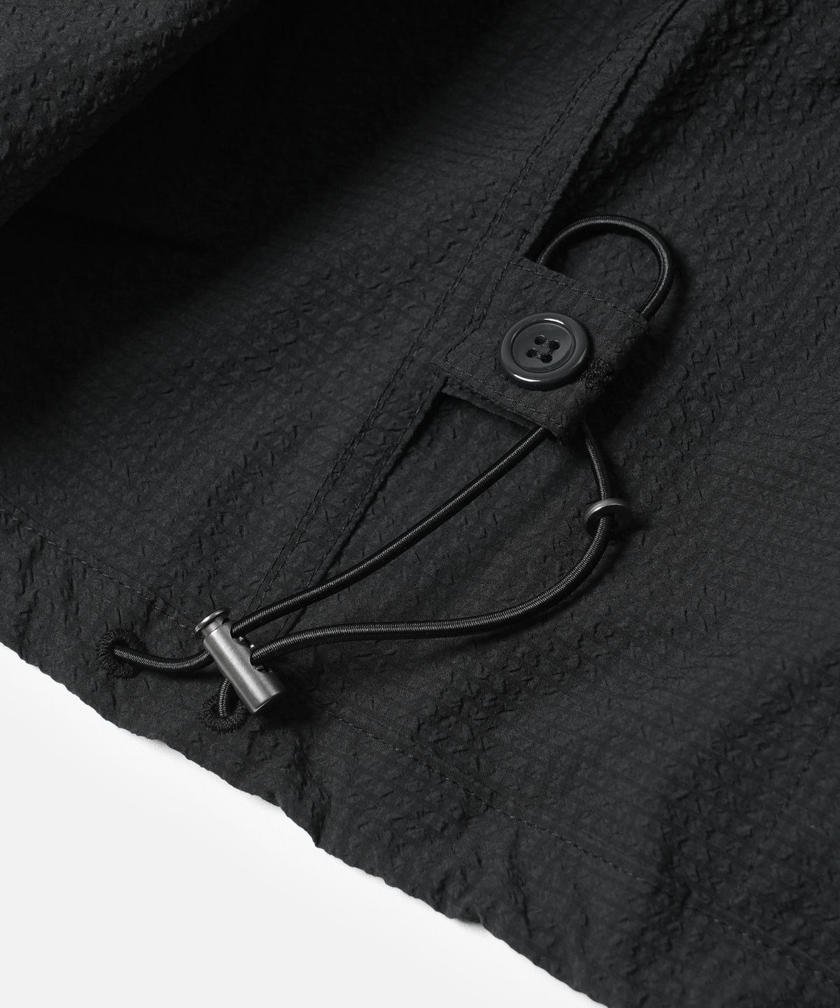 프리즘웍스(FRIZMWORKS) SEERSUCKER BUDDY HARRINGTON JACKET _ BLACK