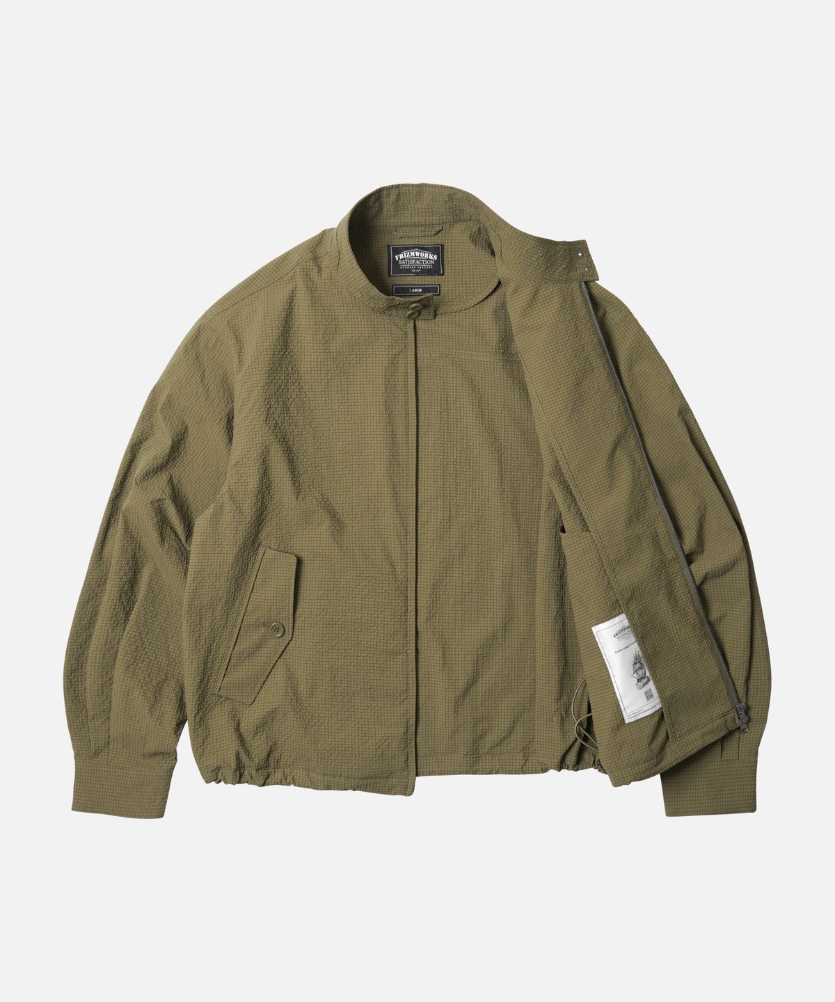 프리즘웍스(FRIZMWORKS) SEERSUCKER BUDDY HARRINGTON JACKET _ BEIGE