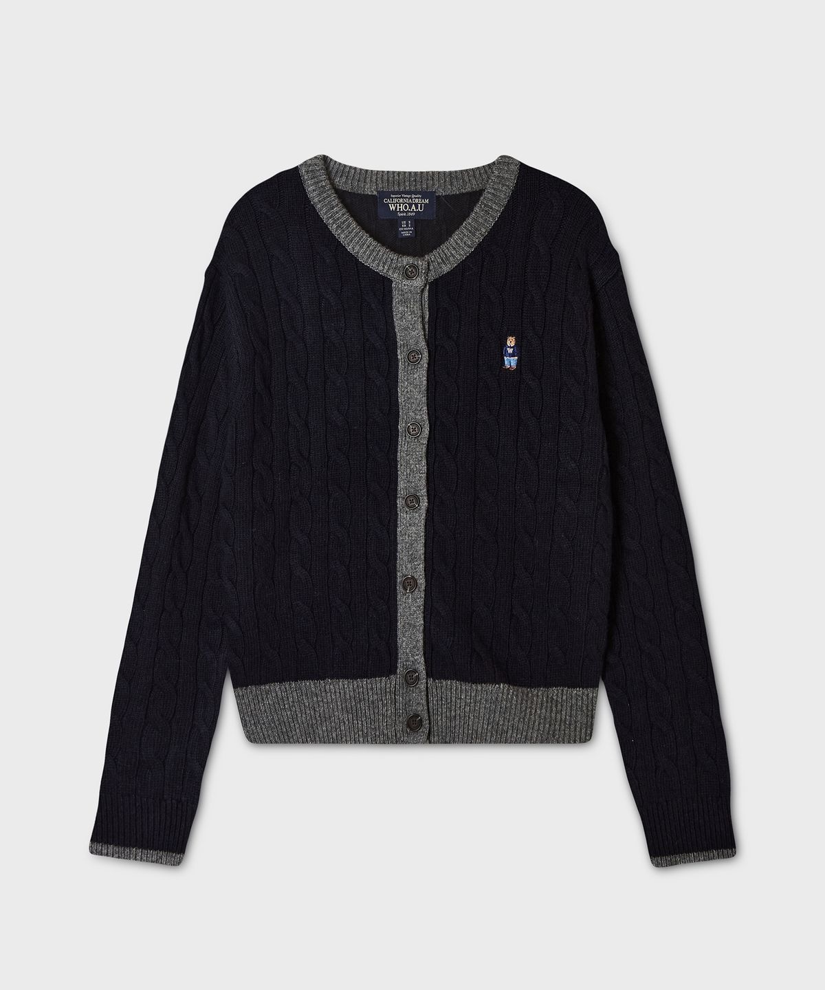 후아유(WHO.A.U) Steve Cable Cardigan / WHCKG4911F
