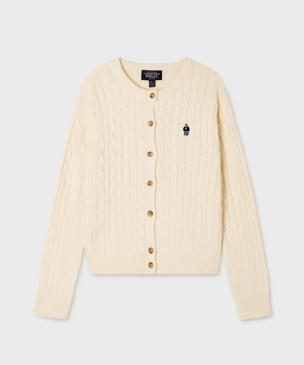 후아유(WHO.A.U) Steve Cable Cardigan / WHCKG4911F