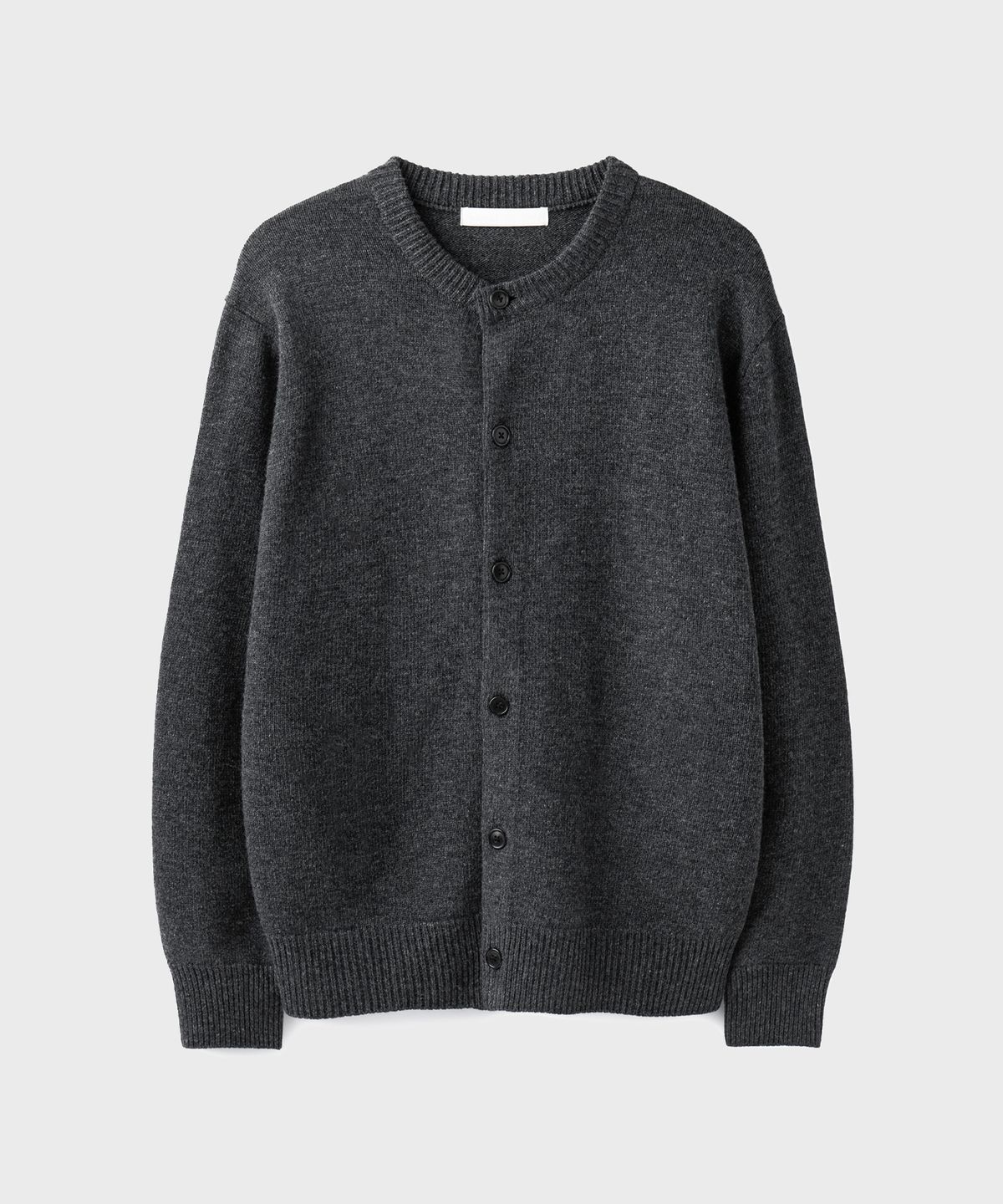 브랜디드(BRANDED) AFTER ROUND CROP CARDIGAN [CHARCOAL]