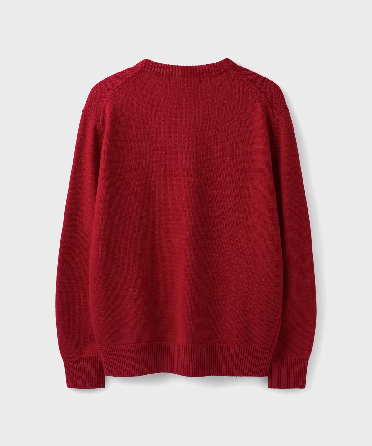 브랜디드(BRANDED) AFTER ROUND CROP CARDIGAN [RED]