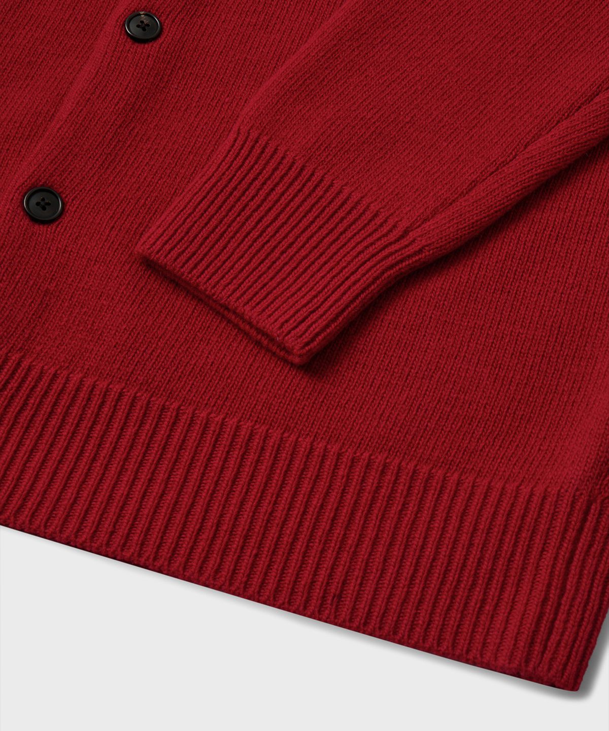 브랜디드(BRANDED) AFTER ROUND CROP CARDIGAN [RED]