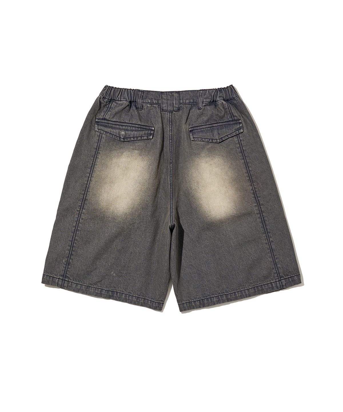 빅유니온(BIG UNION) DOUBLE POCKET SHORTS / BLACK DENIM
