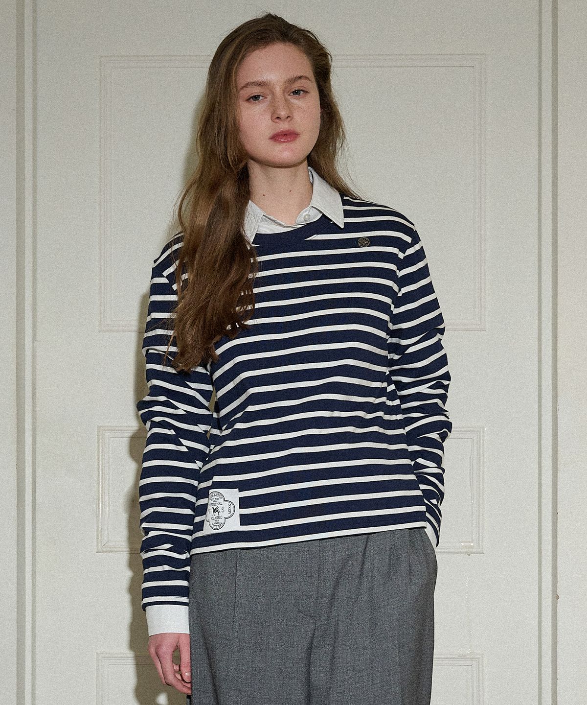 바이탈싸인(VITALSIGN) [LINE] Long Sleeve Stripe T-shirt (2c)