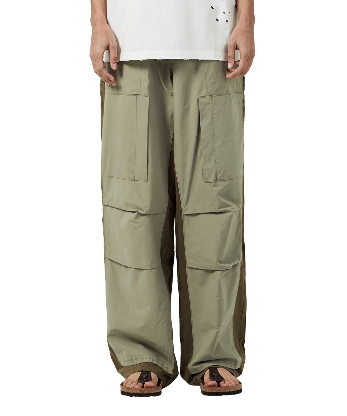 빅유니온(BIG UNION) OVERLAP PANTS / KHAKI