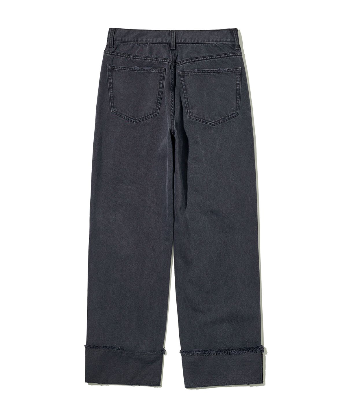 빅유니온(BIG UNION) STRAIGHT ROLL-UP PANTS / BLACK