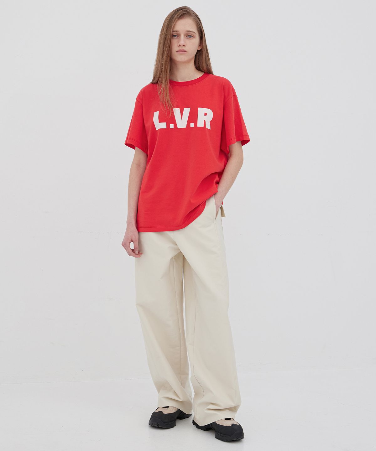 르바(LEVAR) French Wide Chino Pants - Cream