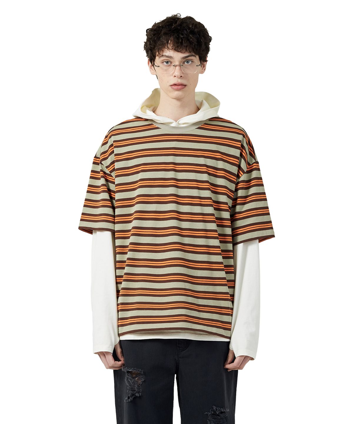 빅유니온(BIG UNION) STRIPE OVERSIZED T-SHIRTS / 2 COLOR