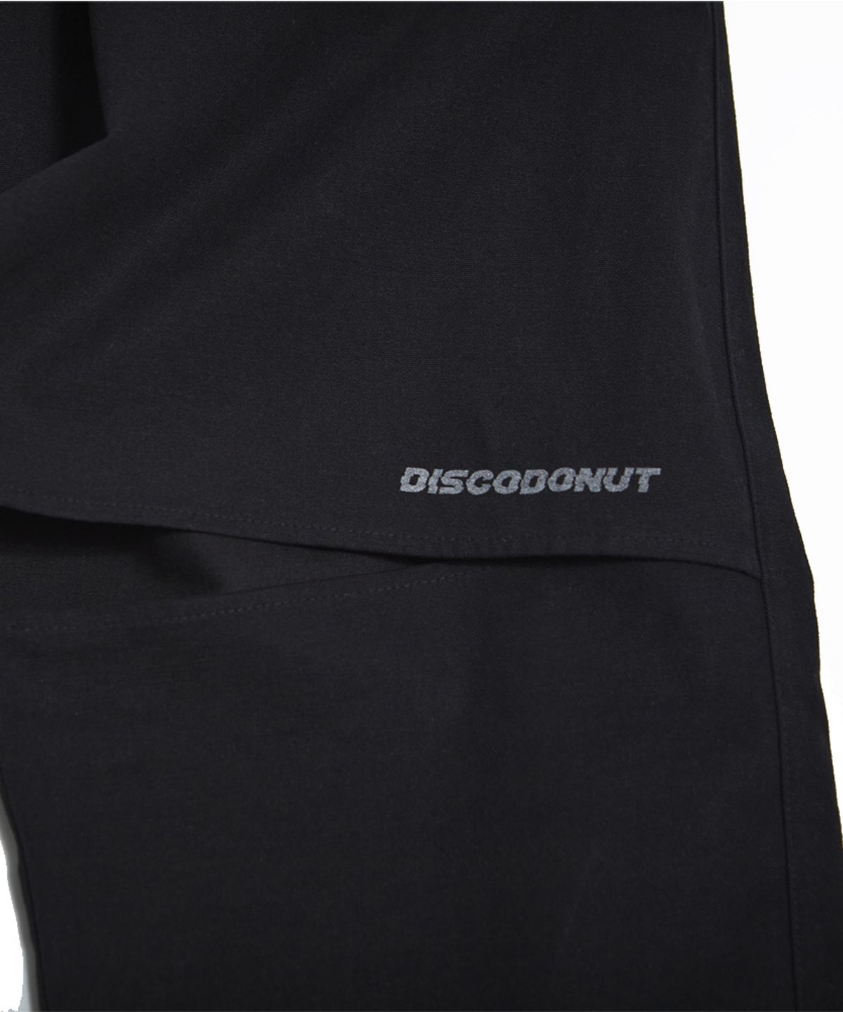 디스코도넛(DISCO DONUT) 밴딩 하프컷 롱팬츠_블랙