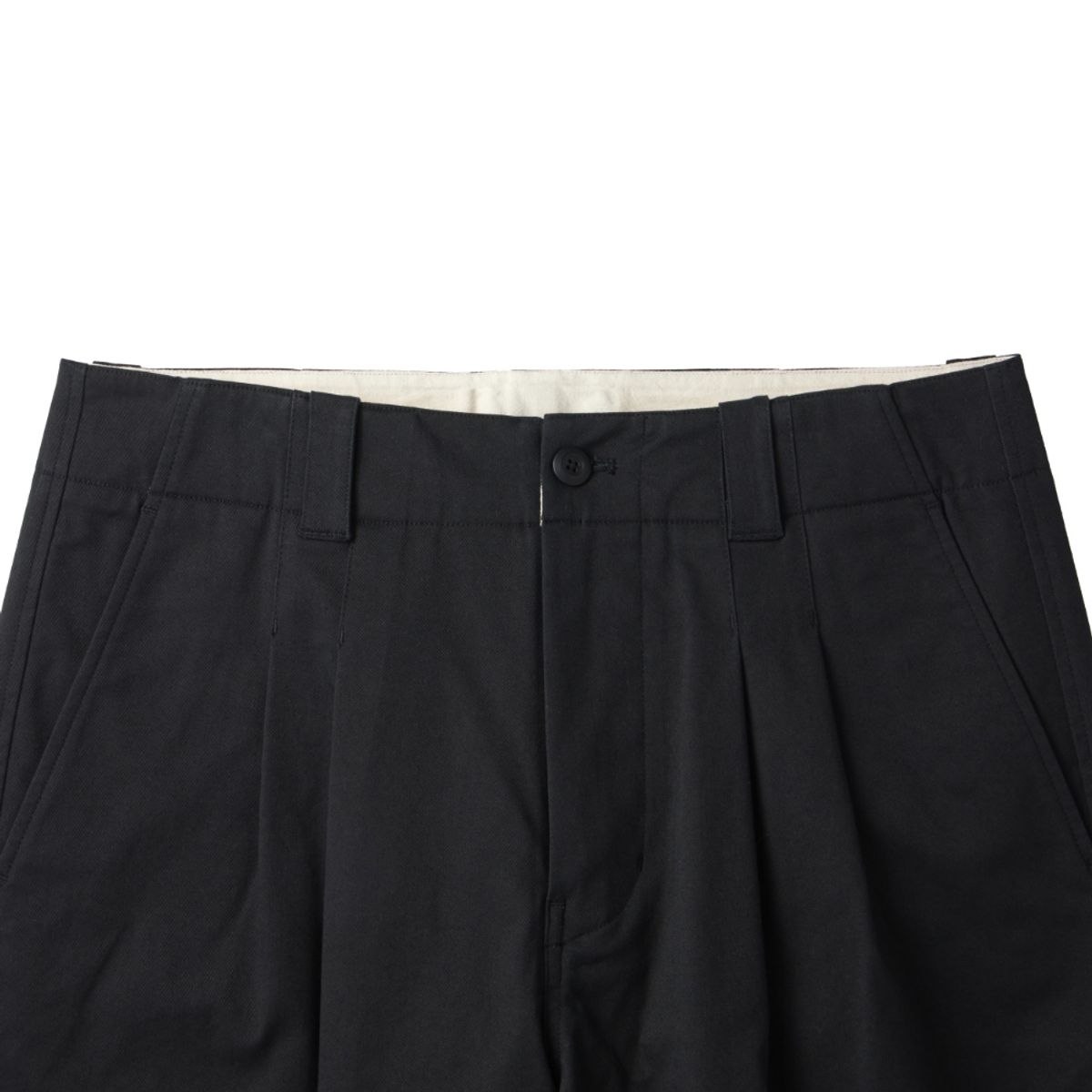 브롬톤 런던(BROMPTON LONDON) TWO TUCK WIDE TROUSERS - BLACK (P241MPT502)