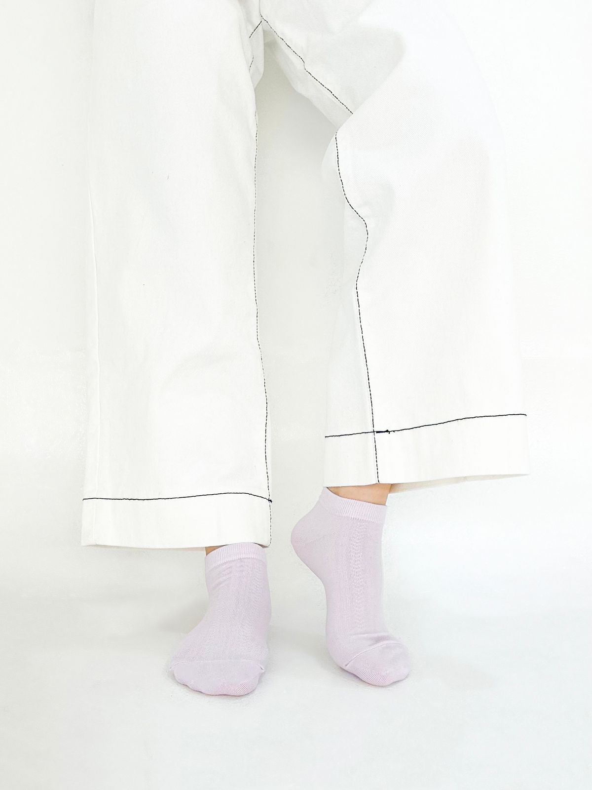옐로우삭스(YELLOWSOCKS) 앵클삭스 펀칭 파스텔 라벤더