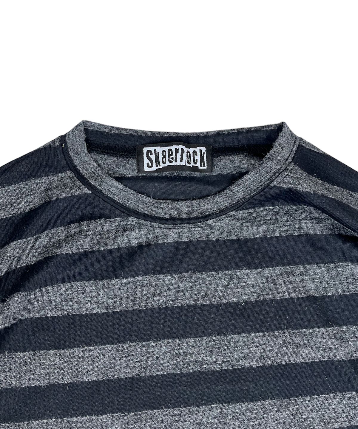 스케이터락(SK8ER ROCK) Melange Striped Long Sleeve T-shirt (Black)