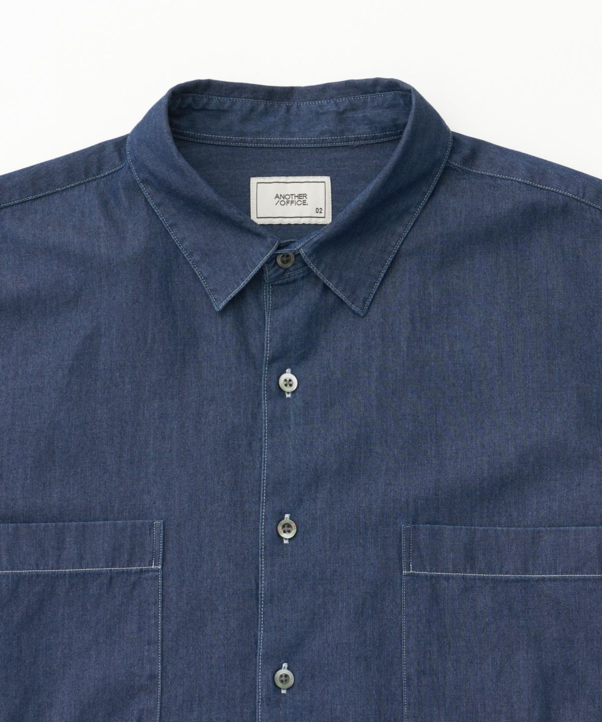 어나더 오피스(ANOTHER OFFICE) Comfy Denim Shirt (Indigo)