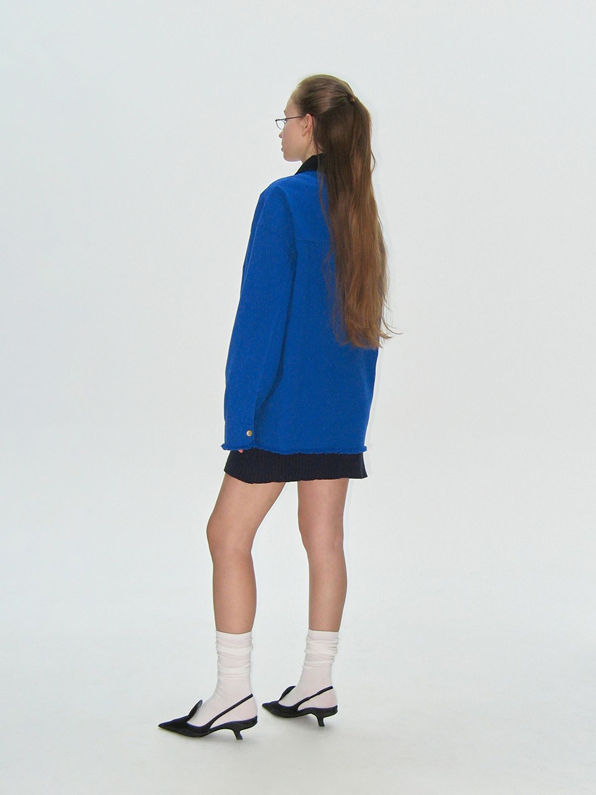 플리즈프로젝트(PLZPROJECT) DUSTY DESTROYED JACKET, BLUE