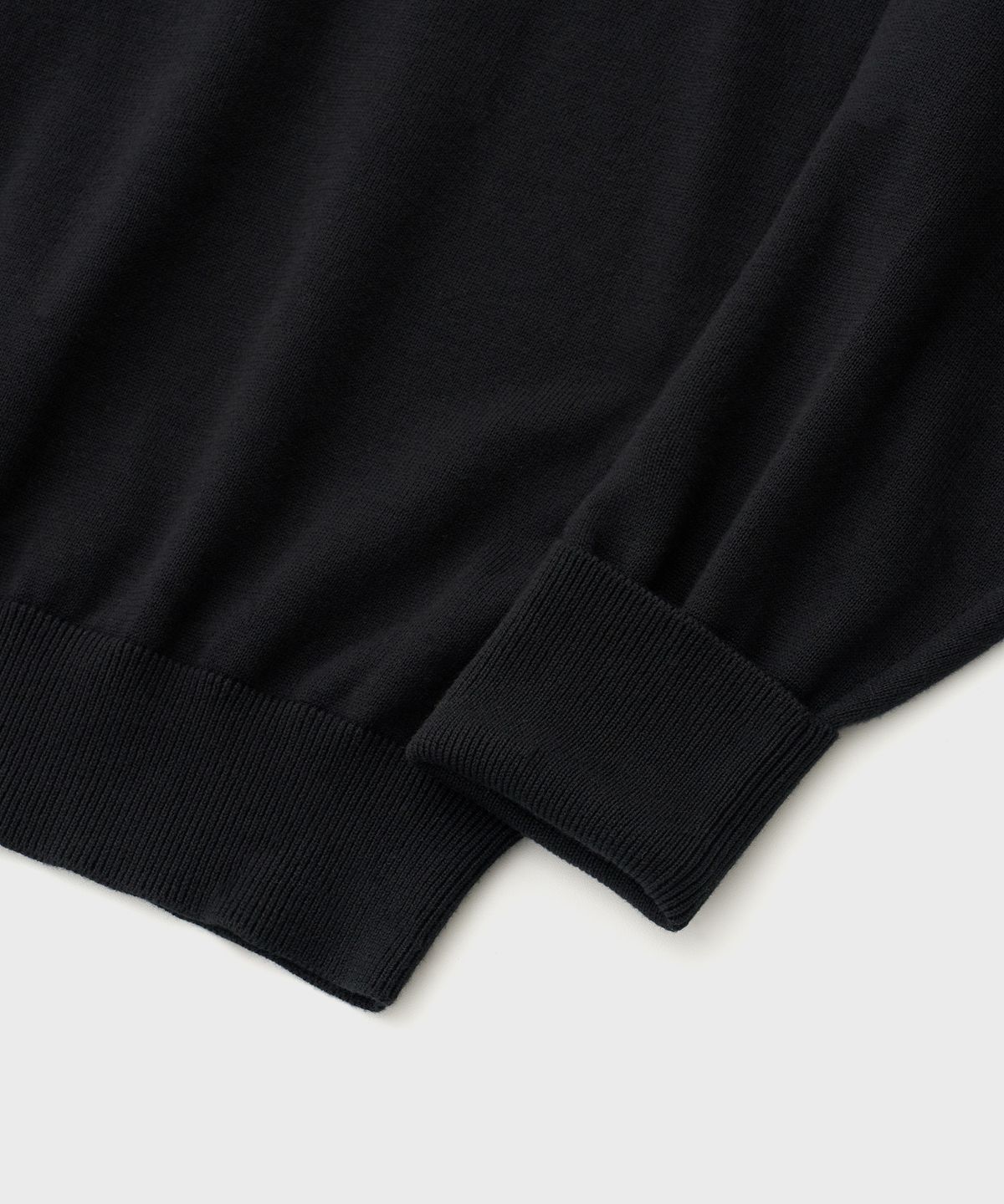 어나더 오피스(ANOTHER OFFICE) Scape Knit Polo Cardigan (Black)